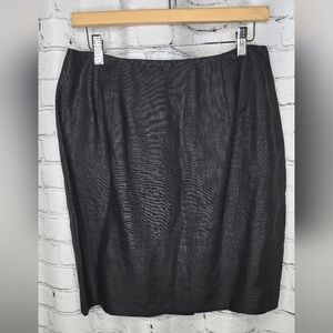 Vintage VGR 100% Linen Black Skirt Size‎ 12